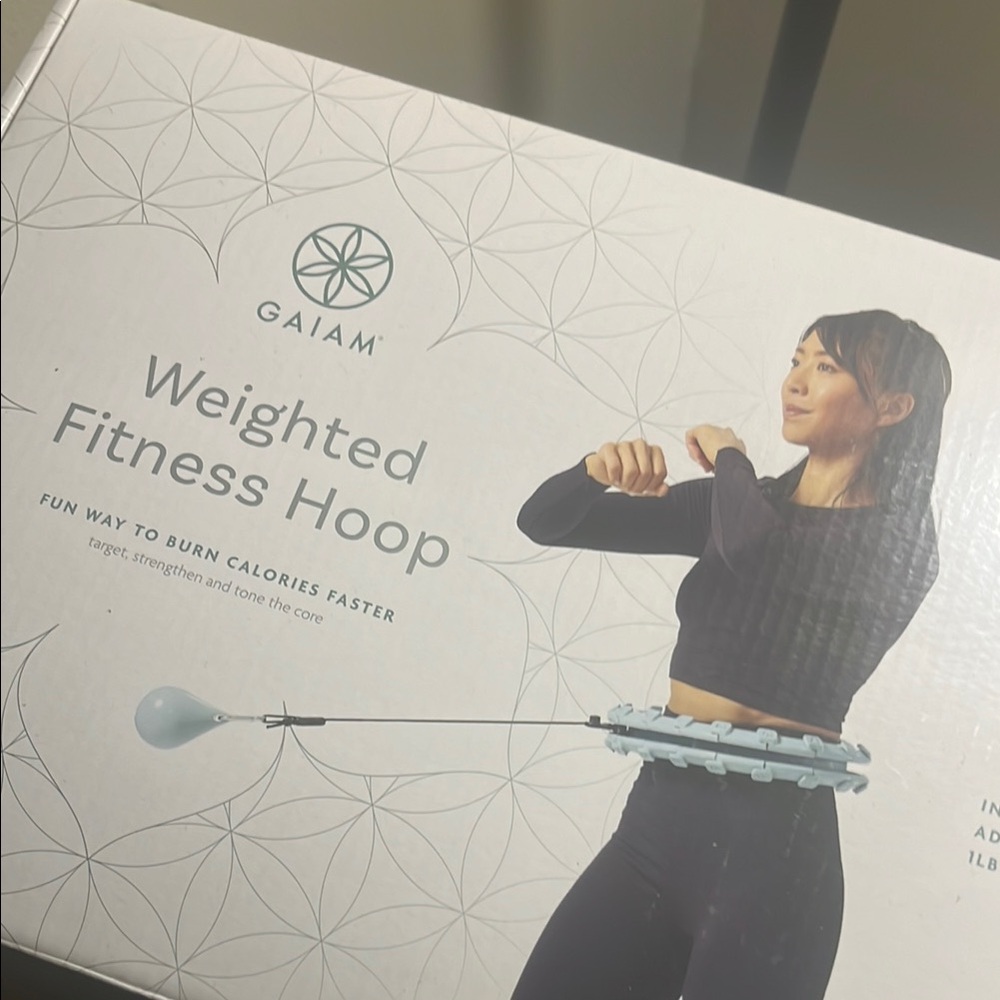 GAIAM Weighted Fitness Hoop - Black and White